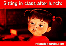 Sitting In Class After Lunch GIF - Class Sleep Monsters Inc GIFs