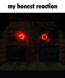 a screenshot of a video game with the words " my honest reaction " on the bottom