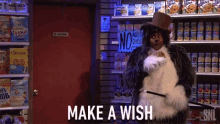 Make A Wish Tell Me Your Wish GIF - Make A Wish Tell Me Your Wish Mascot GIFs