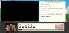 a screenshot of a video game with the name vicky