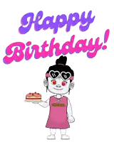 a birthday card with a cartoon character and the words happy birthday on it
