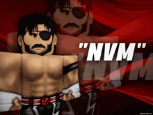 a cartoon of a man with the name " nvm "