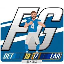 a drawing of a football player with the number 4 on his jersey