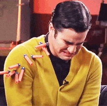 darrencriss glee blaineanderson crying hurt