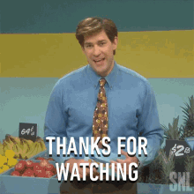 Thanks For Watching John Krasinski GIF - Thanks For Watching John Krasinski Saturday Night Live GIFs