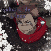 a picture of a man with the name sukuna de limon