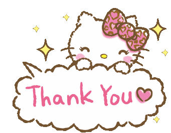 Hello Kitty Thank You Sticker - Hello Kitty Thank You Thanks Stickers