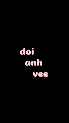 a black background with the words doi anh vee in pink letters .