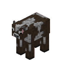 Cow Minecraft Sticker - Cow Minecraft Spinning Stickers