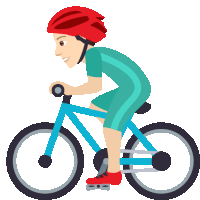 Man Biking Joypixels Sticker
