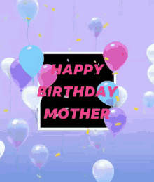 Happy Birthday Mother Balloons GIF - Happy Birthday Mother Balloons Celebration GIFs