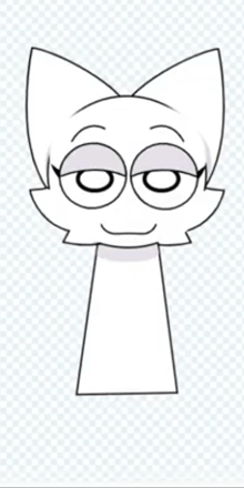a black and white drawing of a cat with glasses