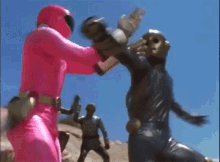 fight pink zeo ranger katherin hillard power rangers zeo kick