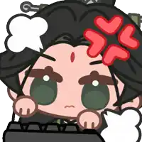 a cartoon drawing of a person with hearts on their face