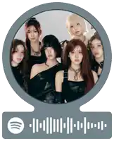a picture of a group of girls with a spotify code below it