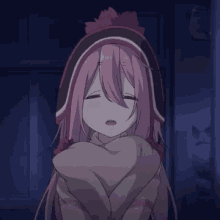 nadeshiko laid back camp anime sleepy