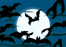 Bats Halloween GIF - Bats Halloween Moon GIFs
