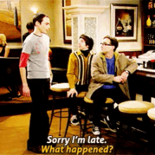 Proper Etiquette GIF - Sorry Im Late Cbs Big Bang Theory GIFs
