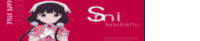 a picture of a girl with headphones and the words smil sadistic on the bottom