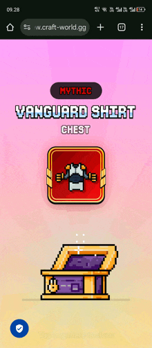 a screenshot of the mythic vanguard shirt chest