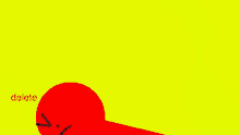 a red stick figure is holding a gun and the word delete is behind him