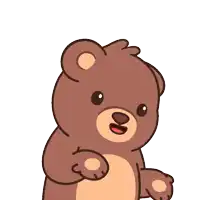 a cartoon drawing of a brown teddy bear with a white background