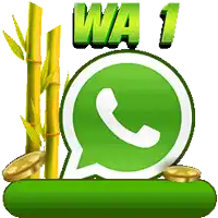 a green whatsapp logo surrounded by gold coins and bamboo sticks