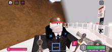 a screenshot of a video game shows a character wearing a hat that says r on it