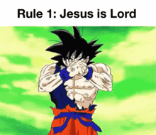 Goku Rule 1 GIF - Goku Rule 1 Jesus GIFs