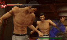 two men are fighting in a video game and one of them is named dragon
