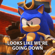 Looks Like Were Going Down Sonic The Hedgehog GIF - Looks Like Were Going Down Sonic The Hedgehog Sonic Prime GIFs