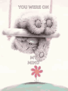 tatty teddy swinging cute flower