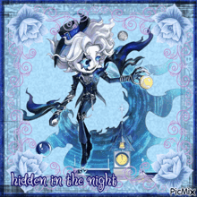 a picture of a person with the words hidden in the night