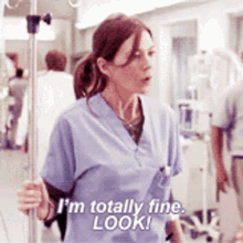 Greys Anatomy Meredith Grey GIF - Greys Anatomy Meredith Grey Im Totally Fine Look GIFs