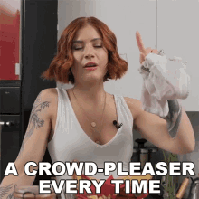 A Crowd Pleaser Every Time Candice Hutchings GIF - A Crowd Pleaser Every Time Candice Hutchings Edgy Veg GIFs