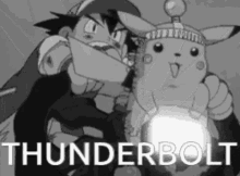 black and white pokemon pikachu ash thunderbolt