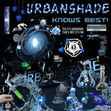 a poster for urbanshade knows best shows a syringe