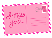 Miss You Miss U Sticker - Miss You Miss U Postcard Stickers