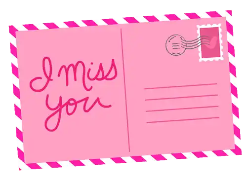 Miss You Miss U Sticker - Miss You Miss U Postcard Stickers