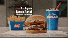 Dairy Queen Backyard Bacon Ranch Signature Stackburger GIF - Dairy Queen Backyard Bacon Ranch Signature Stackburger Fast Food GIFs