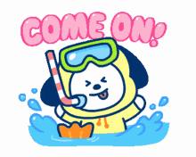 bt21 chimmy come on swimming having fun