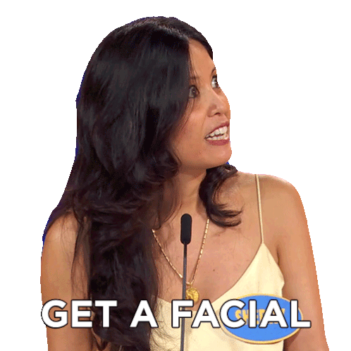 Get A Facial Sherry Sticker - Get A Facial Sherry Family Feud Canada Stickers