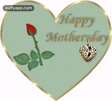 Happy Mothers Day Wishes With Rose Flower.Gif GIF