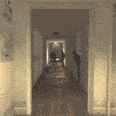 a hallway with a sign on the wall that says ' i love you '
