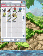 a screenshot of an item inventory with the number 381,093,125 on it