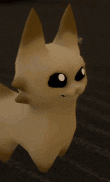 a 3d model of a cat with its eyes closed .