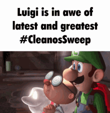 Cleanos Cleanos Sweep GIF - Cleanos Cleanos Sweep Luigi GIFs