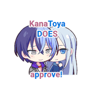 a cartoon of a boy and a girl with kana toya does approve