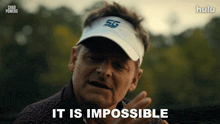 a man wearing a chad powers hat says " it is impossible "