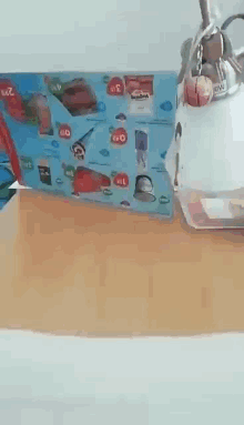 a box with a sticker on it that says ' a '
